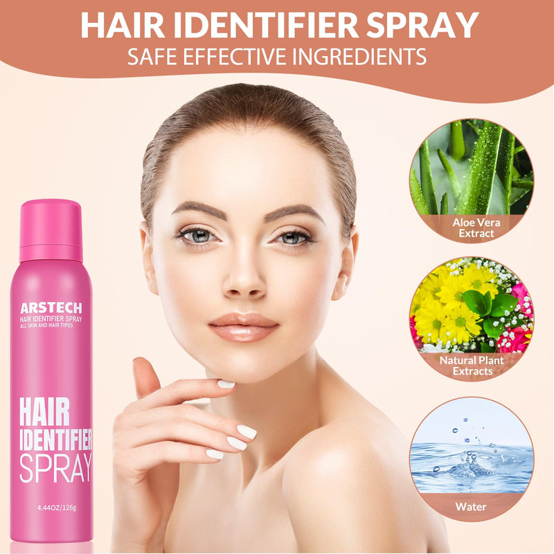 [Australia] - Hair Identifier Spray for Face Shaving Dermaplaning Tool 4 Pack Skin Body Dermaplaning Spray for Women with 16 Face Razor for Face Shaver Hair Removal Kit Excess Hair Dermaplane Razor for Women Face Rose Red 4 PACK 