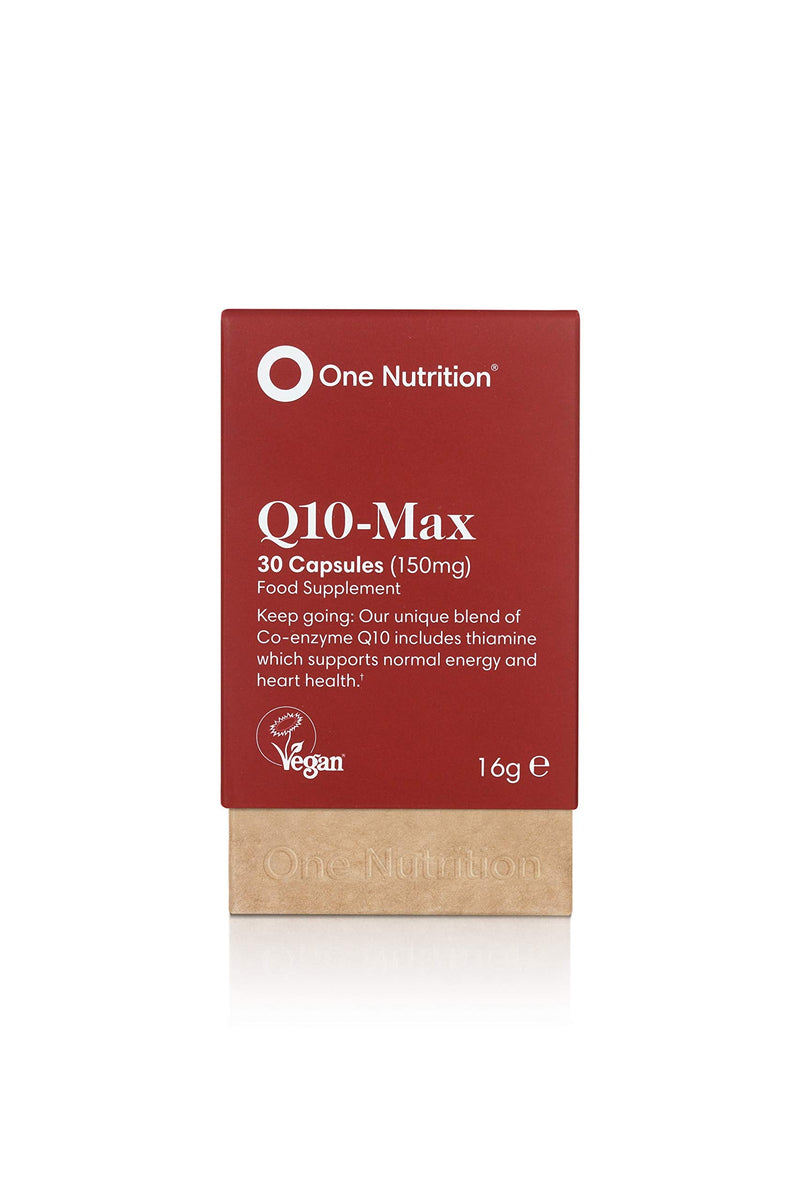 Q10-Max - Unique Combination of Coenzyme Q10 & Thiamine – Premium Ingredients – Supports Normal Energy & Heart Health – Suitable for Those Taking Statins - 30 Capsules – One a Day
