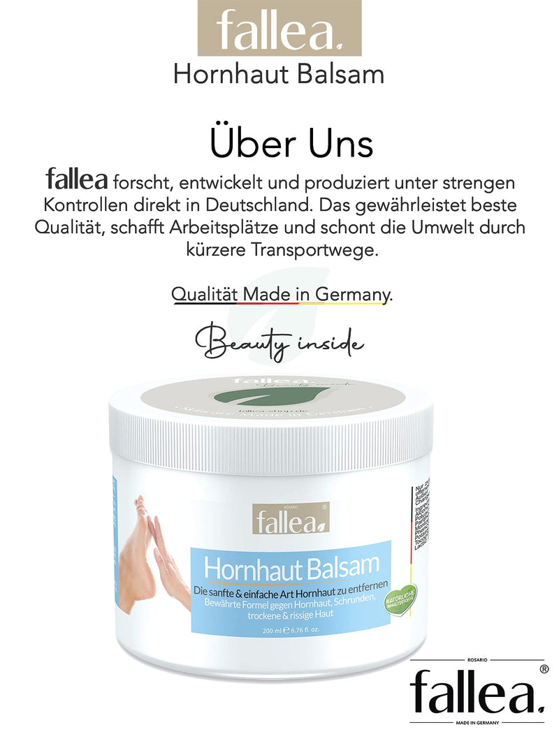 [Australia] - Fallea Callus Balm | Overnight against calluses | 10% urea, jojoba oil, tea tree oil, arnica | Treatment of calluses, cracks, dry skin | Callus remover (incl. 2 pairs of socks 36-40) 200 ml + 2 pairs of socks 36-40 