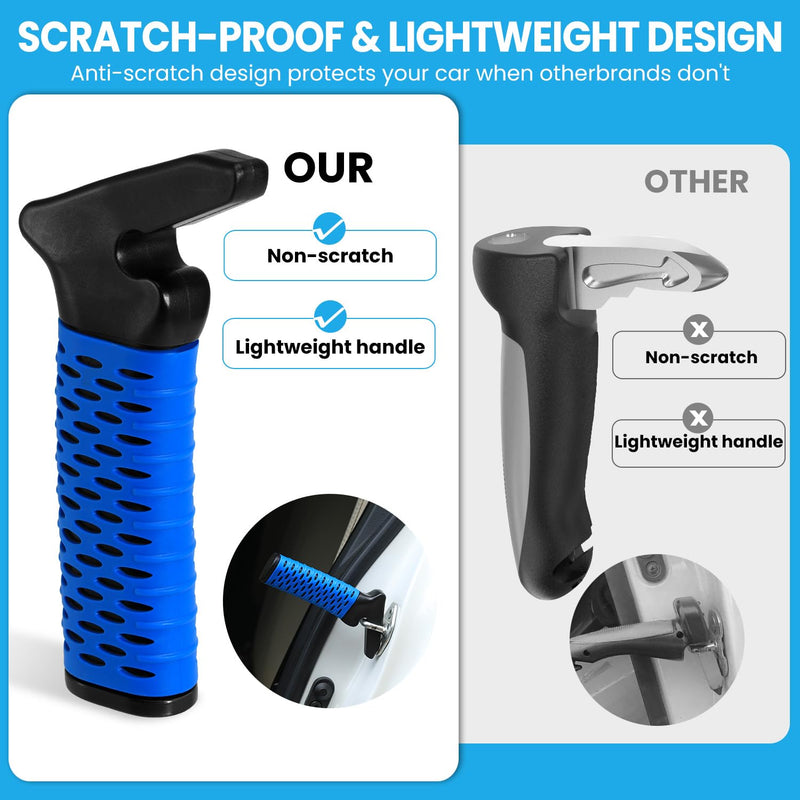 [Australia] - Elderly Car Door Handle Assist Support - Auto Grab Cane for Seniors & Handicapped, Portable Mobility Aids for Getting Out of Car- Blue, 2 Pack 