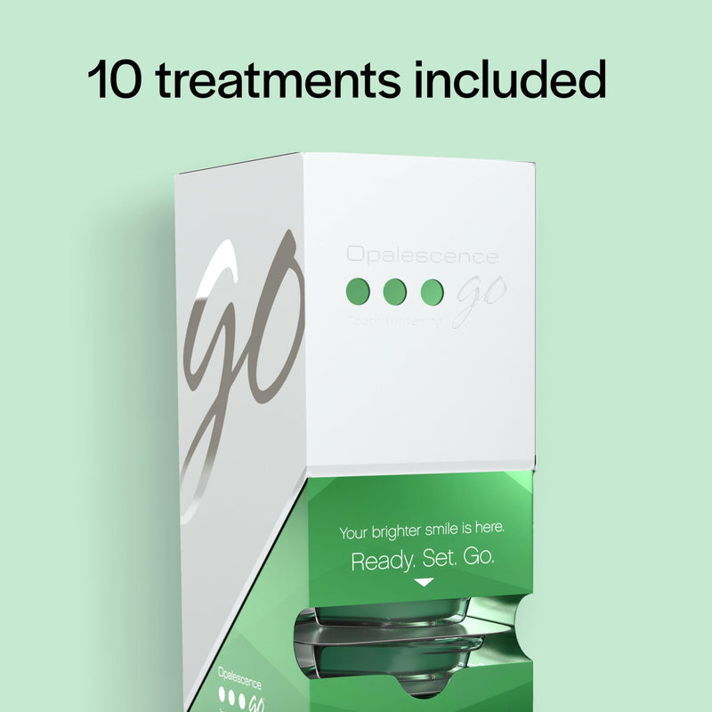 [Australia] - Opalescence Go 15% Mint - Prefilled Teeth Whitening Trays - 15% Hydrogen Peroxide - (10 Treatments) Made by Ultradent Products. Teeth Whitening Kit -Mint - Includes 2Chill Toothbrush 5194-1T 1 Count (Pack of 10) 