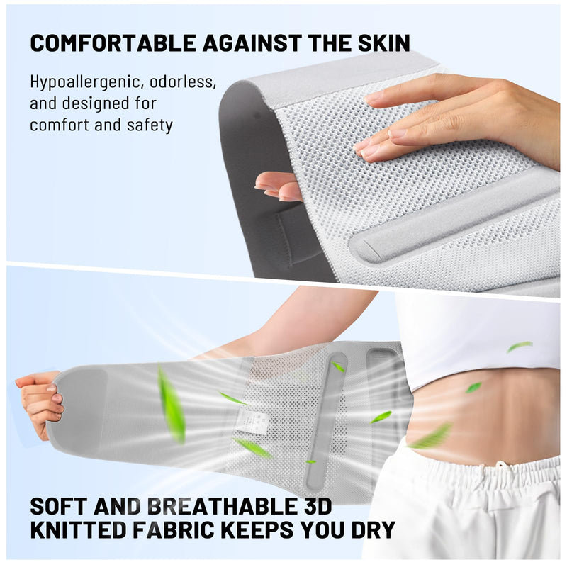 [Australia] - Adjustable Back Brace-Size S (Belly 23.6-29.5 in), 360°Support with 4 Steel Stays & Spring,Removable Triangle Pad,Ideal for Office,Gym,and Driving for Men/Women. Small 