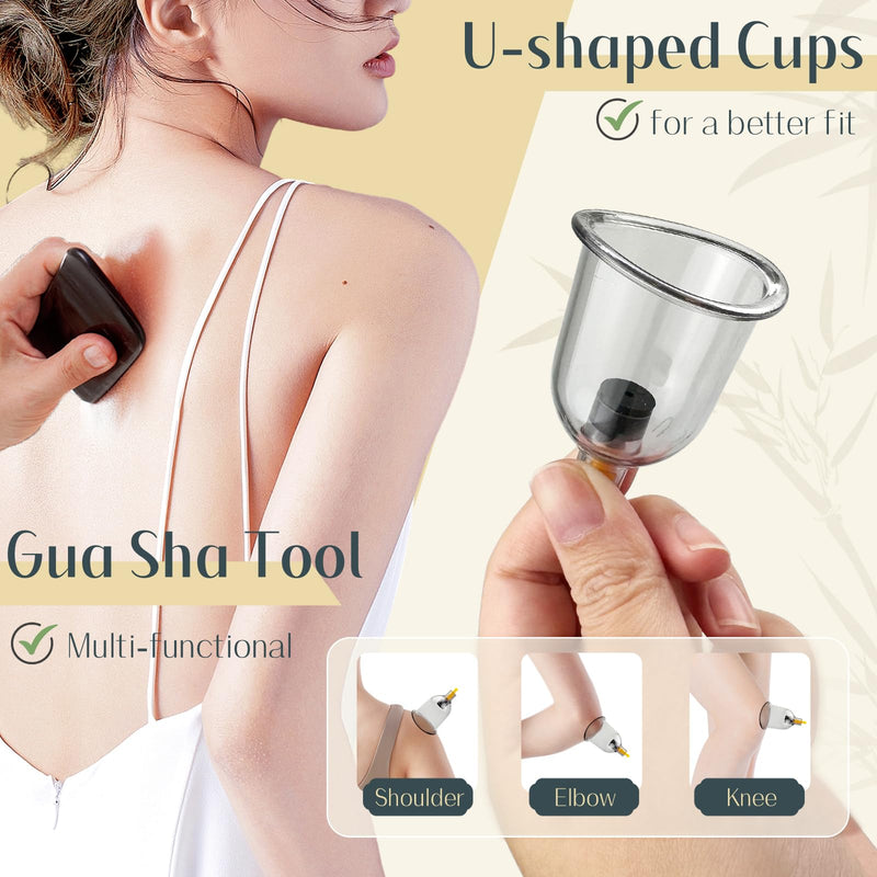 Cupping Kit for Massage Therapy - 24 Cups Professional Massage Cups Set with Manual Pump, Vacuum Cupping Therapy Set for Cellulite Reduction Muscle Pain Relief 24 Cups Green Box