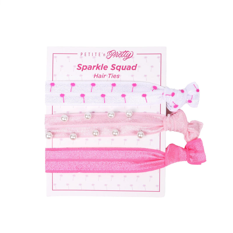 [Australia] - Petite N Pretty All in One Makeup Set for Kids, Tweens and Teens – Pink Mesh Bag with Lip Gloss Keychain, Hair Ties, Nail Decals, Headband, Heart Mirror, Nail File, Comb – Perfect Travel Kit & Gift 