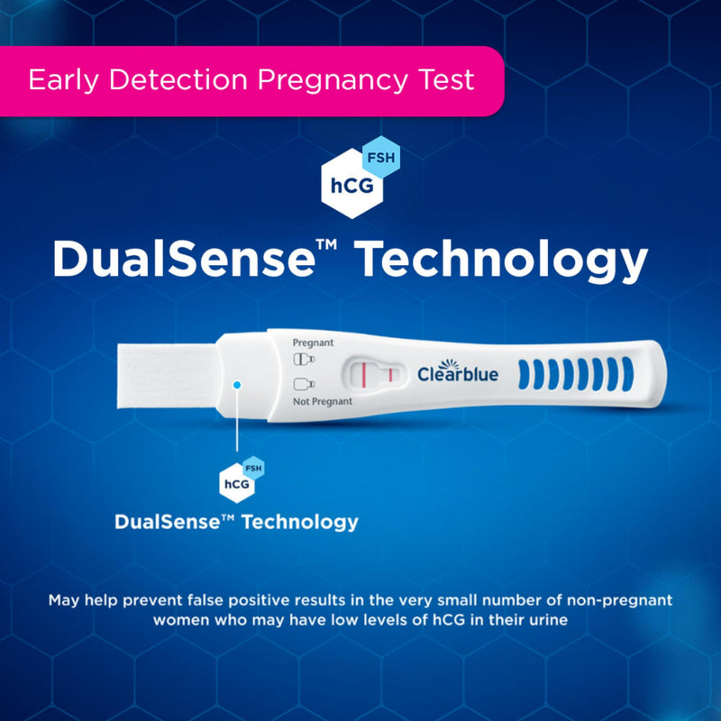 Clearblue Early Pregnancy Test Kit, At-Home Pregnancy Test Kit for Women, hCG Hormone Pregnancy Tests with Easy-to-Read Results, 7 Tests 7 Count