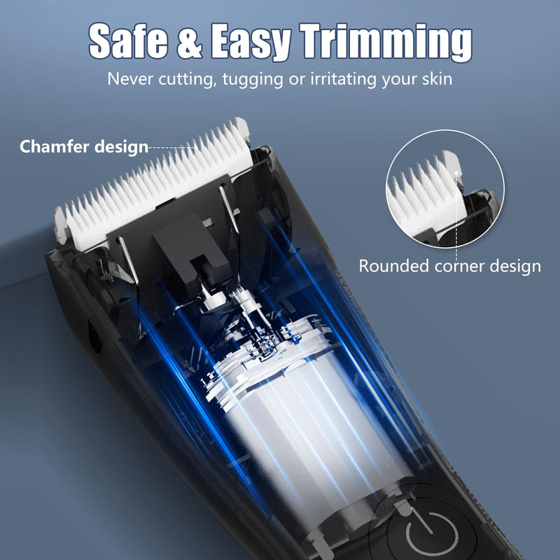 [Australia] - SUNNOW Body Hair Trimmer & Head Shavers for Bald Men, Ball Pubic Hair Trimmer, Head Electric Shavers Razor Kit, Ball Body Groomer for Bikini/Groin/Grooming Black 