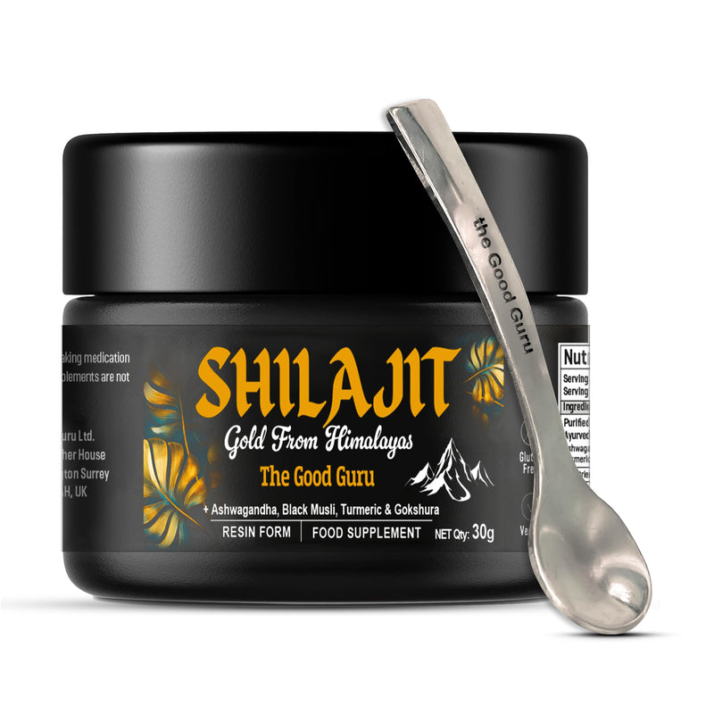 Shilajit 30g | 500 mg -with Ashwagandha, Black Musli, Turmeric & Gokshura - Original Gold from Himalayan Shilajit |100% Pure Resin Shilajit Shilajit | Vegan-Friendly Gold Shilajit