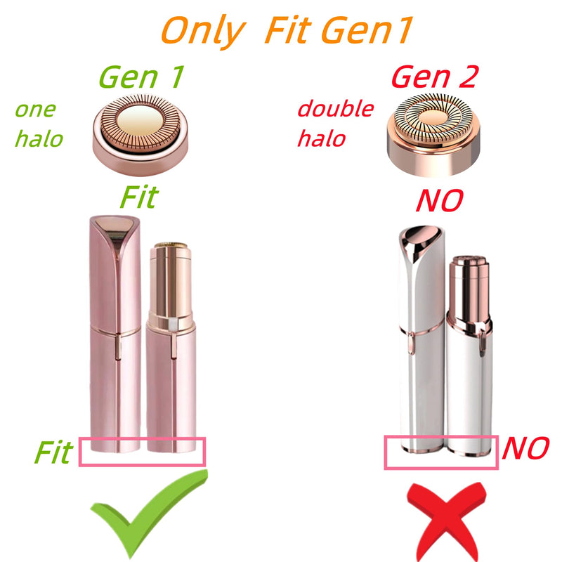 [Australia] - Facial Hair Remover Replacement Heads Gen 1 for Finishing Touch Flawless Facial Hair Removal,Effective Compatible with Flawless Shaver Tool for Women 18K Gold-Plated Rose Gold, 6 pcs,As Seen On TV. 6 Pcs Golden 