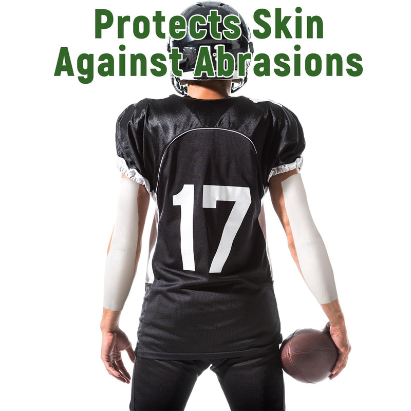 Jenaai 2 Roll Football Turf Tape 33ft Extra Wide Athletic Waterproof Sport Ultra Sticky Turf Tape for Arm Football Kinetic Bandage for Athletic Sport Protects from Burn(White) White