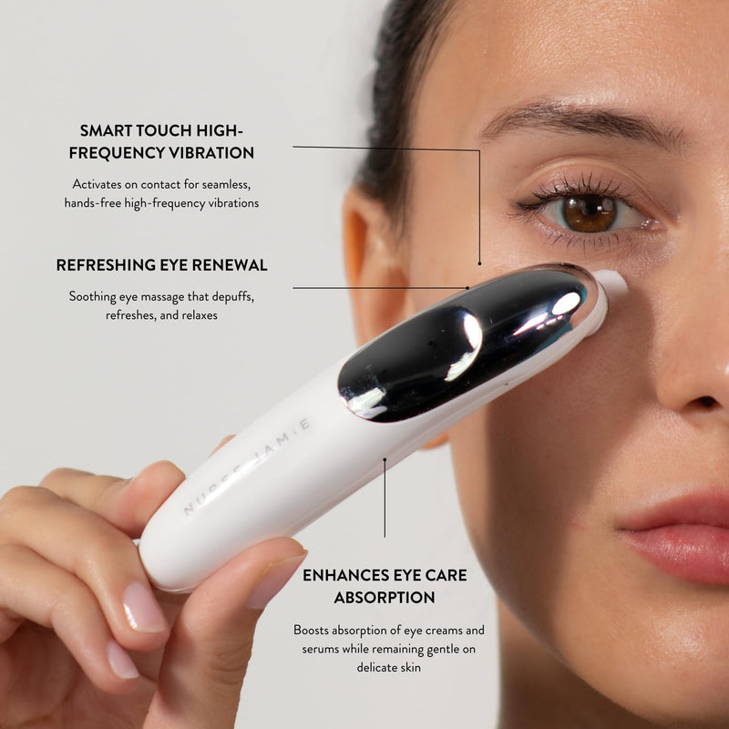 Nurse Jamie Eyeonix High-Frequency Eye Massaging Tool – Depuffing Vibrating Eye Roller for Fine Lines, Puffiness & Skincare Absorption