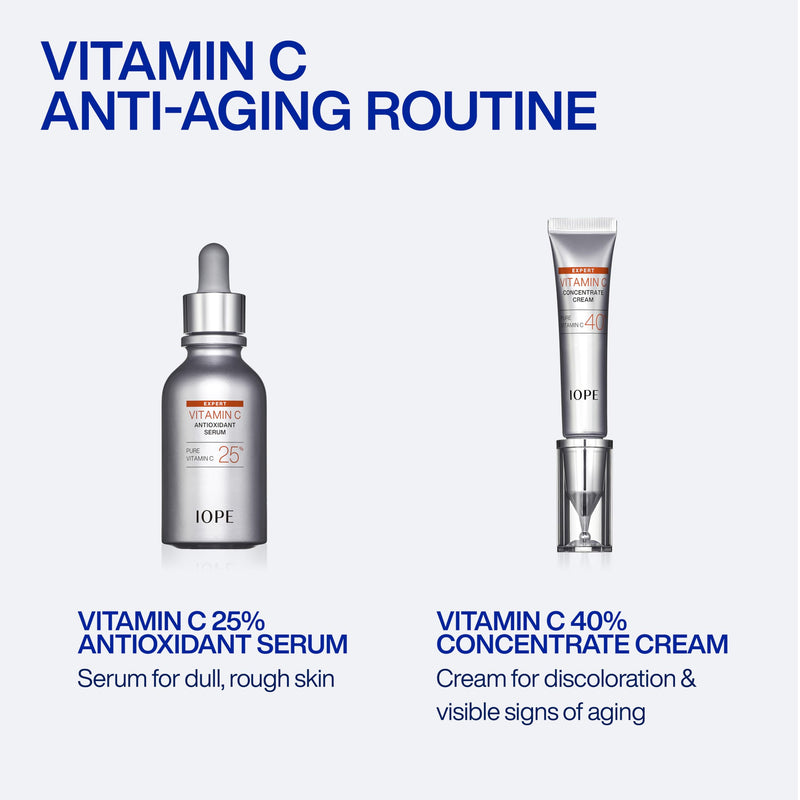 IOPE Expert Vitamin C 25% Antioxidant Serum - 25% Pure Vitamin C Face Serum - Visibly Evens Skin Tone, Enhances Radiance, and Smooths Texture – 5 Antioxidants and PHA - 0.77 fl. oz.
