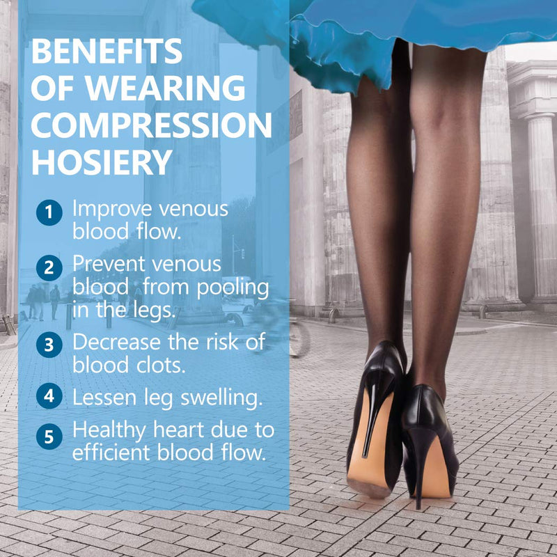 [Australia] - Prophylactic Compression Tights Graduated 13-15mmHg 70 Denier Black Size XS 