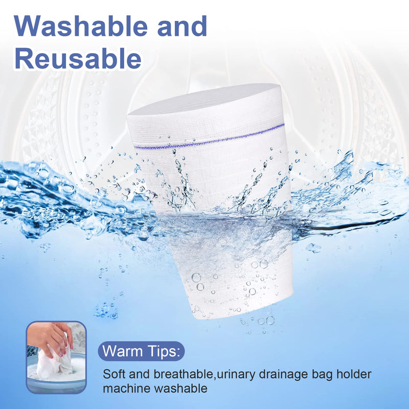 [Australia] - 2 PCS Catheter Leg Bag Holder Stay in Place Urine Bags for Legs Catheter Bag Holder Catheter Supplies for Men or Women, Catheter Stabilization Device Large 