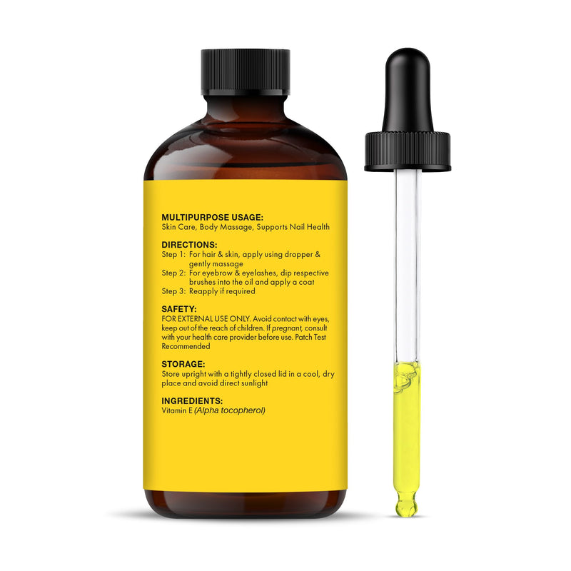 Majestic Pure Vitamin E Oil 100% Pure & Natural Body Oil - 4 Fl Oz | Ideal for Skin, Nails, Face Oil, Hair Oil - 70,000 IU- Cold Pressed Hexane Free Non-GMO Gluten Free Formula 4 Fl Oz (Pack of 1)