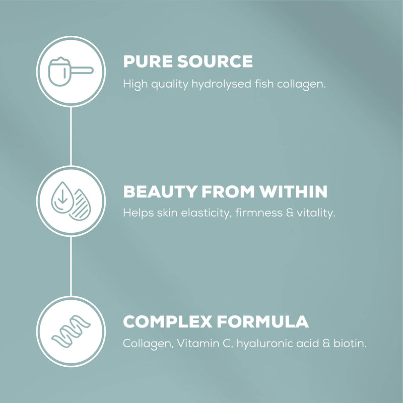 BioTechUSA Marine Collagen | Hydrolyzed Fish Collagen with Vitamin C | Sugar-Free | Gluten-Free | Skin Hair Nails & Joint Support, 240 g, Lemon-Green Tea