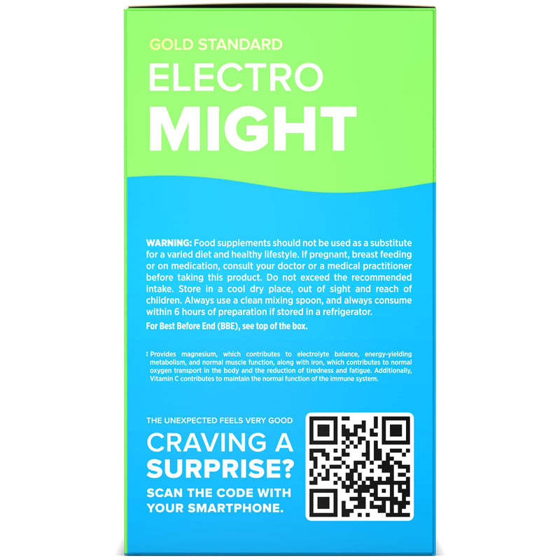 Wellgard Electromight Intense Electrolyte Powder Sachets, High Strength Electrolytes Sugar Free + Iron for Energy, 1,957mg Sodium, Magnesium, Potassium, Apple Flavour Rehydration Drink Mix, 20 Sachets