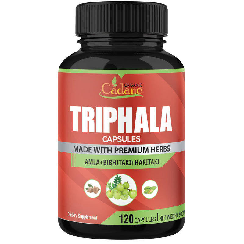[Australia] - Organic Cadane Triphala (3 Fruit Powders) Supplement - 120 Veggie Capsules 