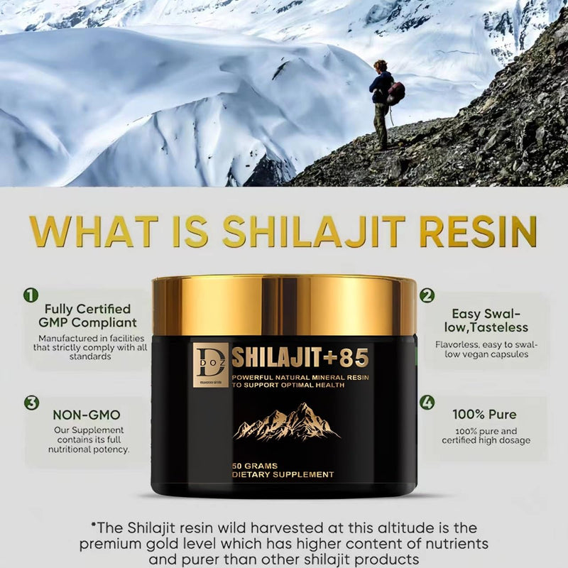 [Australia] - SHILAJIT DOZ - 50g | Premium gold quality | Natural Energy and Memory Booster | pure Himalayan extract | 85 minerals & fulvic acid | Health and immune boosting 