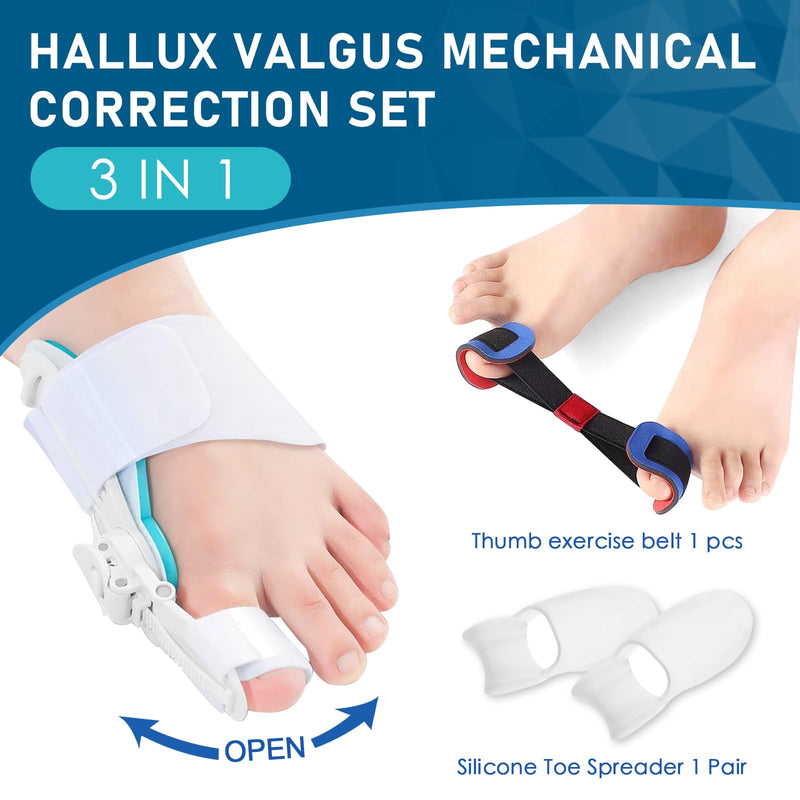 [Australia] - Baby Molove Hallux Valgus Correction, Adjustable Button Hallux Valgus Splint Bunion, Elastic Bunion Corrector, Hallux Valgus Bunion Correction White 