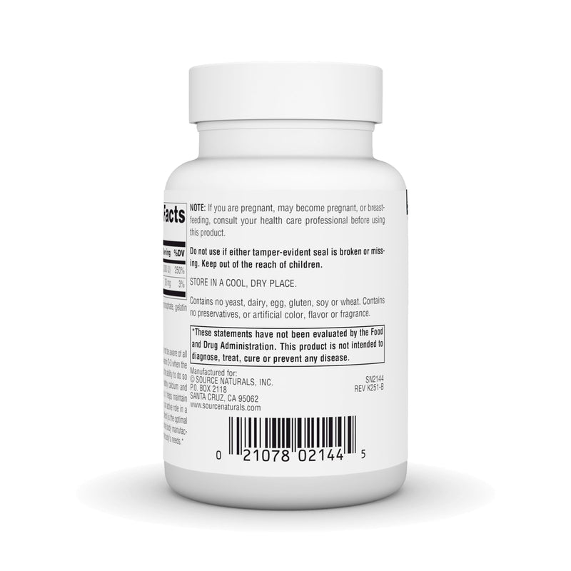 Source Naturals, Vitamin D-3, 50 mcg (2000 IU) - 200 Capsules | Bioactive Form for Bone & Immune Health 100 Count (Pack of 1)
