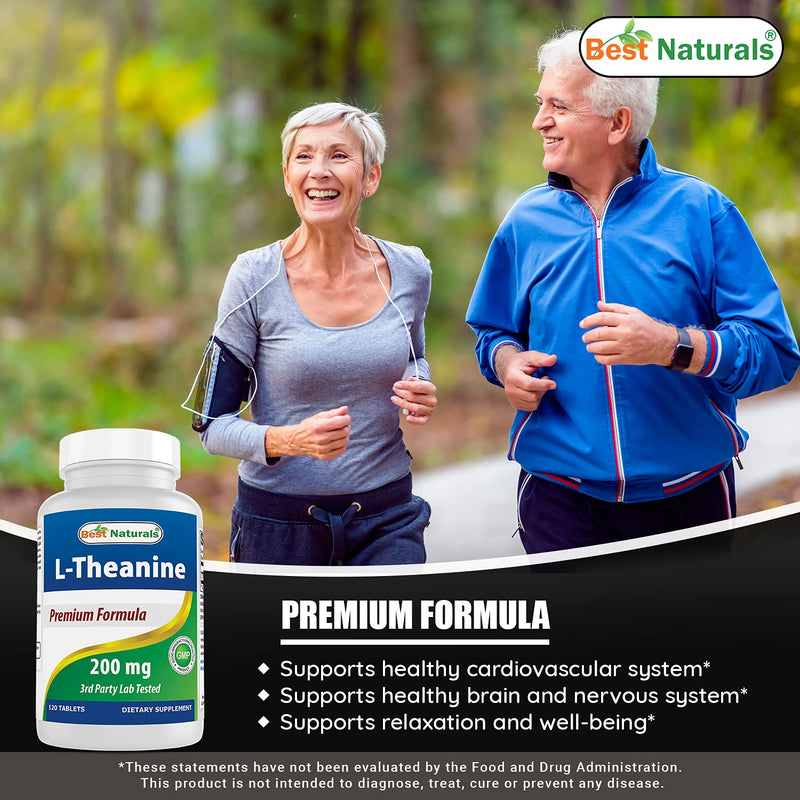 Best Naturals GABA Supplement 750mg & L-Theanine 200mg
