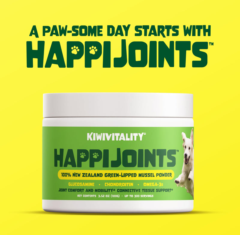 Green Lipped Mussel Powder for Dogs & Cats - Premium Hip & Joint Support for Joints, Tendons, Ligaments (200 Grams, Up to 600 Servings) 2-Pack - PawsPlanet Australia