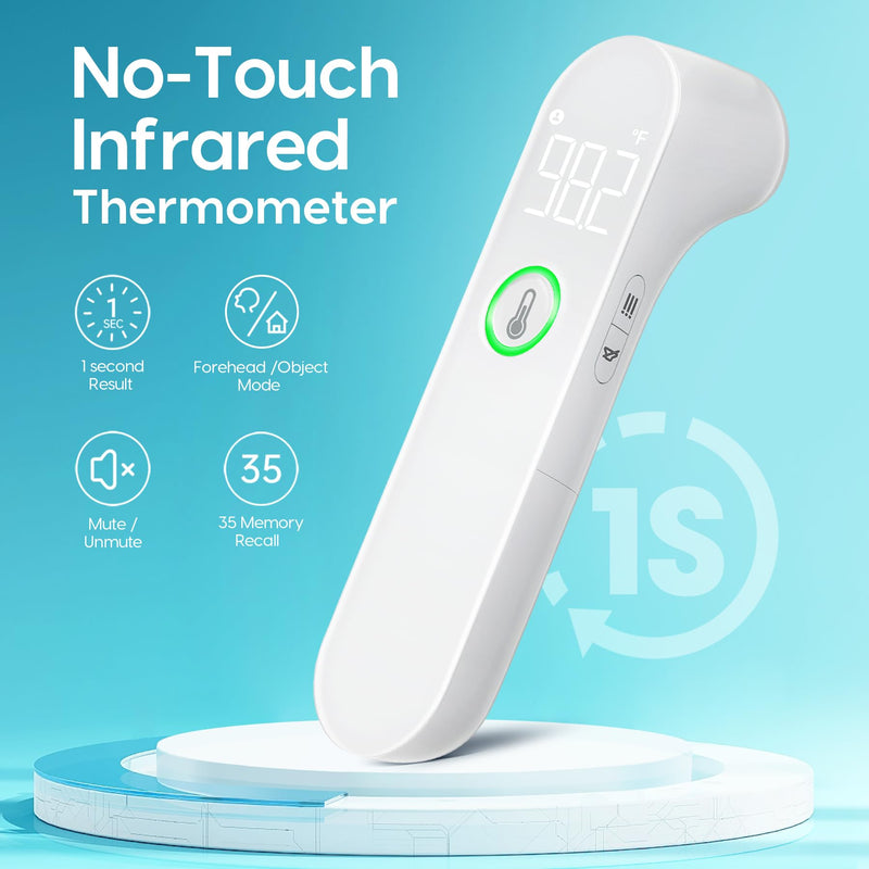 [Australia] - Thermometer for Adults and Kids, Fast Accurate Baby Thermometer with Fever Alarm & Mute Mode, FSA eligible, Lifetime Support -Take Quick Temperature Easily White 