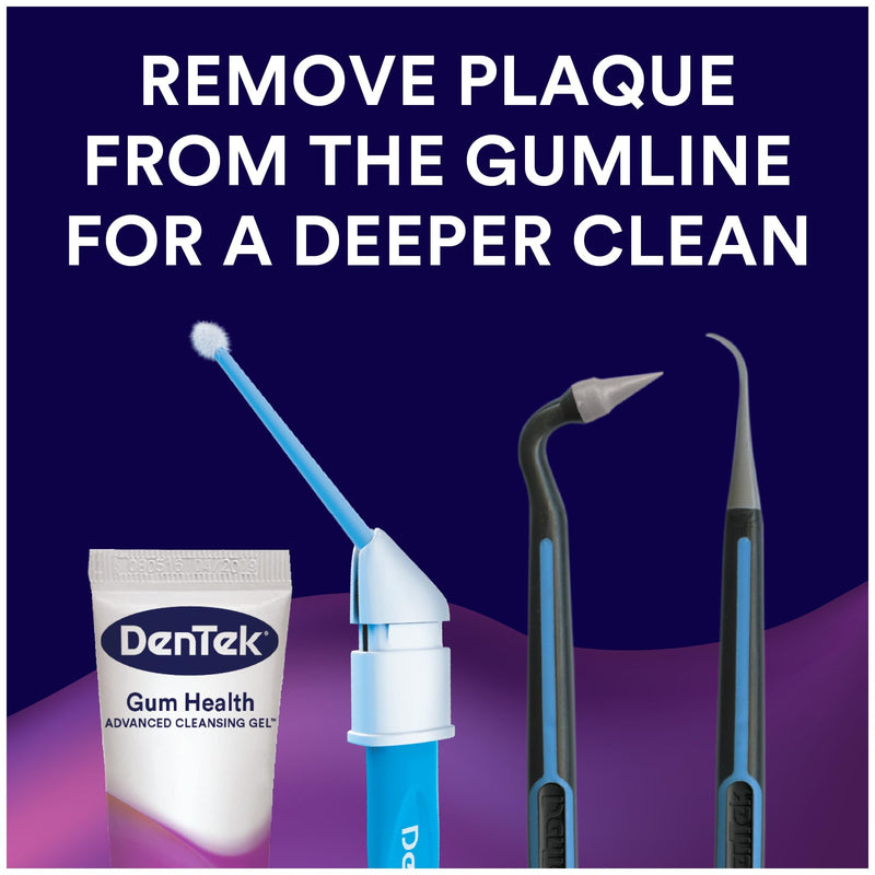 [Australia] - DenTek Gum Health Advanced Cleaning Kit, Oral Care Hygiene Kit, Gum Cleansing Gel, Gum Massager, and Plaque Scraper Dental Tools 