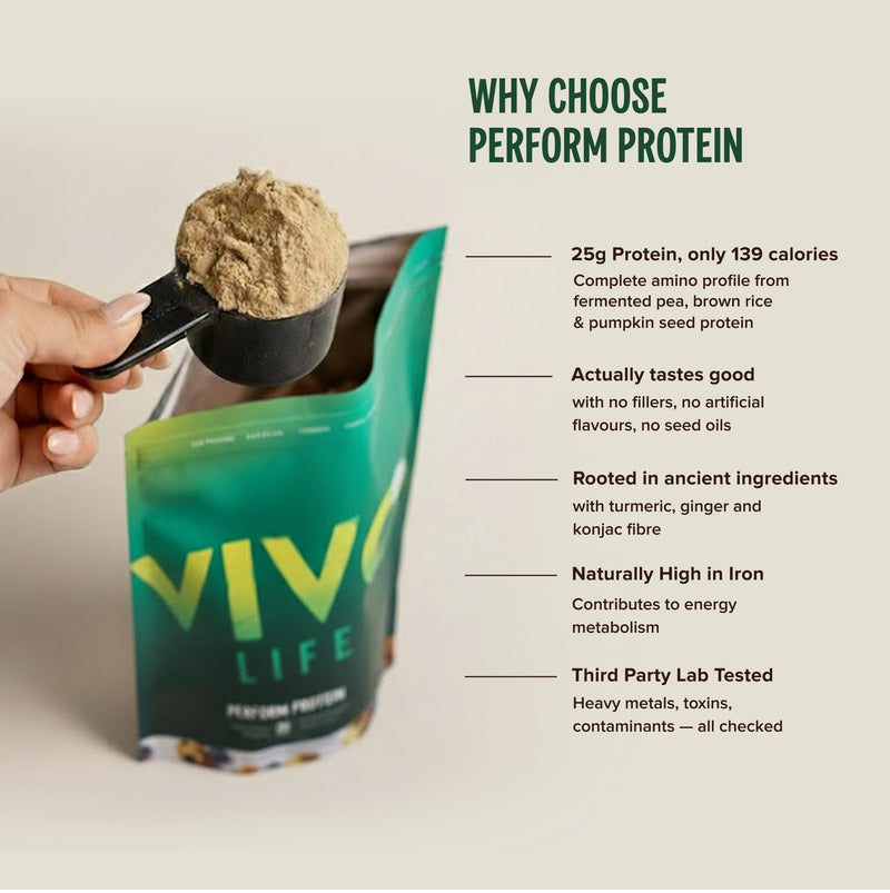 Vivo Perform Raw Plant Madagascan Vanilla Protein and BCAA Powder