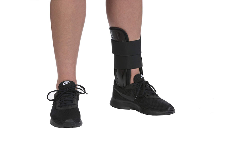 United Ortho US8811F Foam Stirrup Ankle Brace, Small, Black 1 Count (Pack of 1)