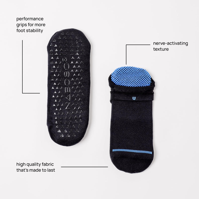 NABOSO Textured Grip Socks | Neuro-Stimulating Massage Socks for Recovery, Pain Relief & Better Balance Small