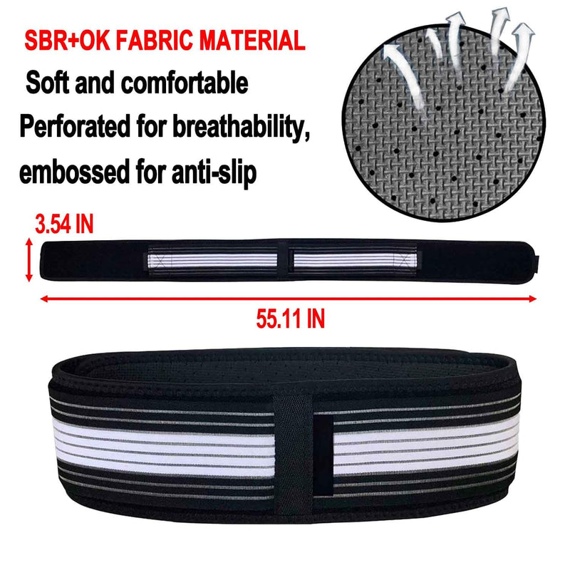 Pelvic Support Belt, Sacroiliac Si Joint Hip Belt Adjustable Hip Belts Braces Support Belts for Women Men for Lower Back Pain Hips Pain Relief Sciatica Pelvis Lumbar Pains (Long) Long