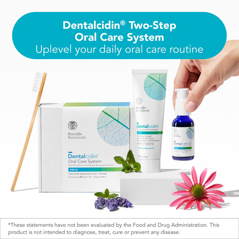 Biocidin Dentalcidin Mint Fluoride Free Whitening Toothpaste, 3 Oz | 18 Botanical Blend, for Sensitive Teeth, Promote a Healthy Oral Microbiome, Plaque Removal & Gum Health, Plant Based Dentalcidin Toothpaste