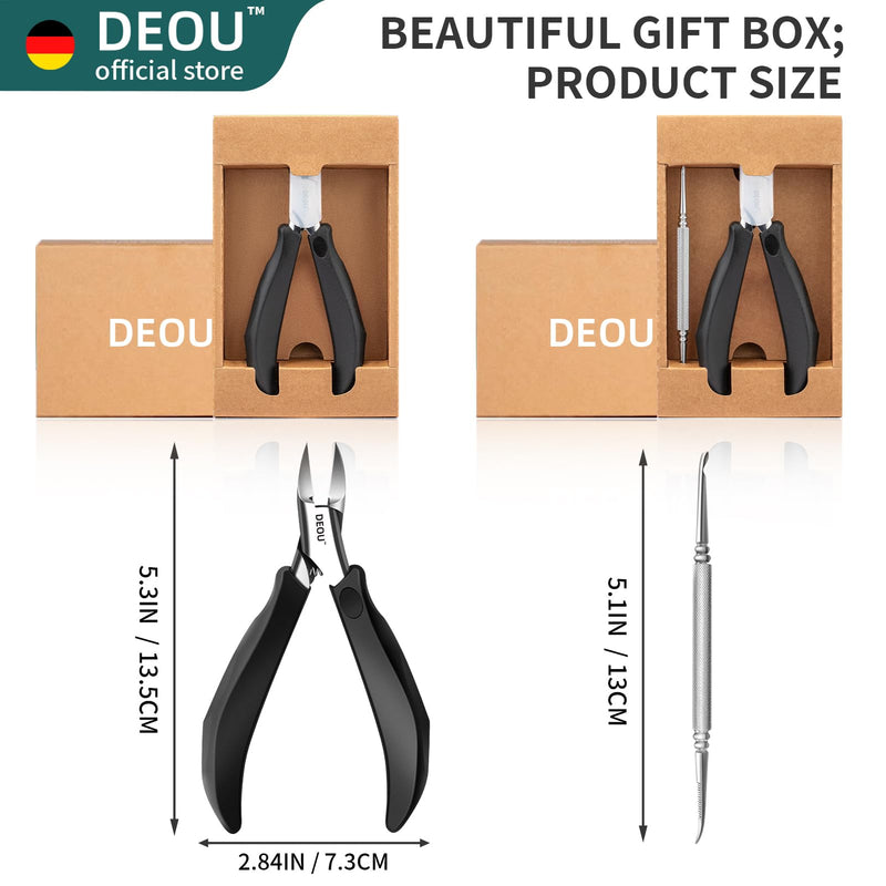 DEOU Toenail Clippers Blade for Ingrown and Thick Nails Stainless Steel Pedicure Tools at Home ingrown toenail Treatment Professional Podiatrist Nail Clippers with Upgraded Handle (Eagle Beak Pliers) Eagle Beak Pliers