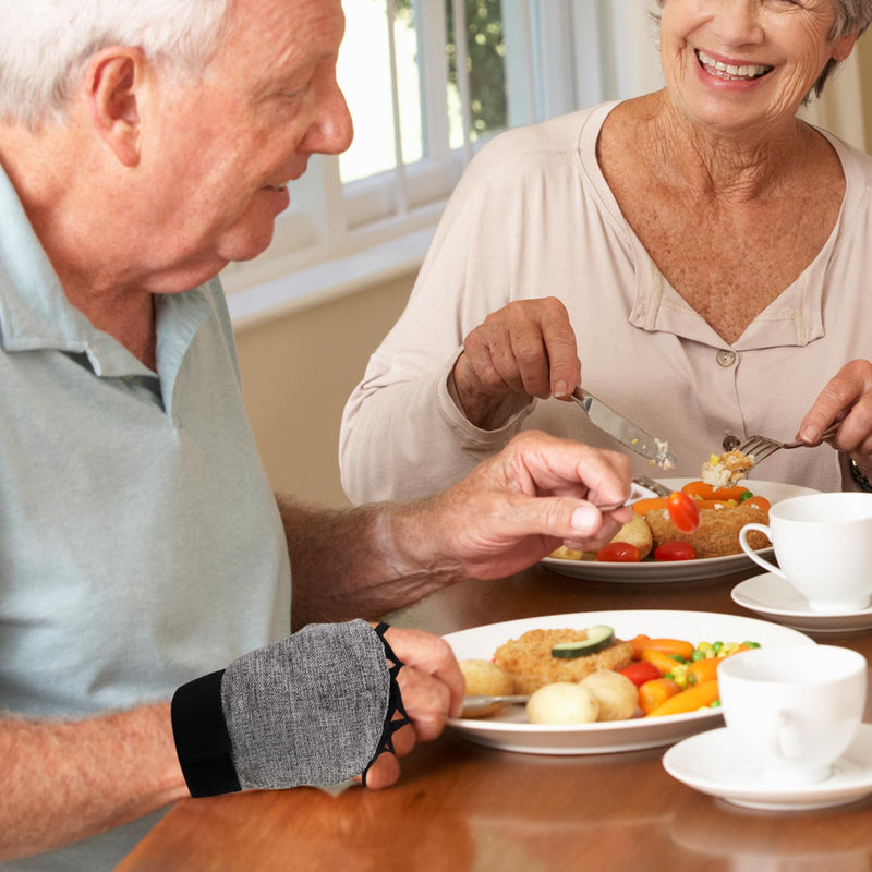 [Australia] - Zipcase Weighted Gloves for Tremors to Provide Hand Stability,Perfect Writing Weights & Hand strenthening Tool, Gray Pair 