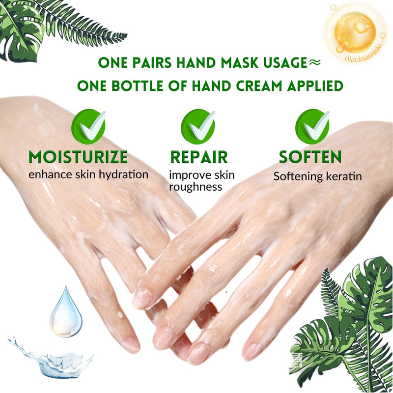 [Australia] - Foot Mask Hand Mask Christmas Gifts Hydrating Moisturizing 12 Packs Gloves & Socks Intensive Repairing Masks Peeling Mask for Women Dry Cracked Set Coconut Oil Tea Tree Extract Elitzia ETXJ2409 Rose+Tea Tree 