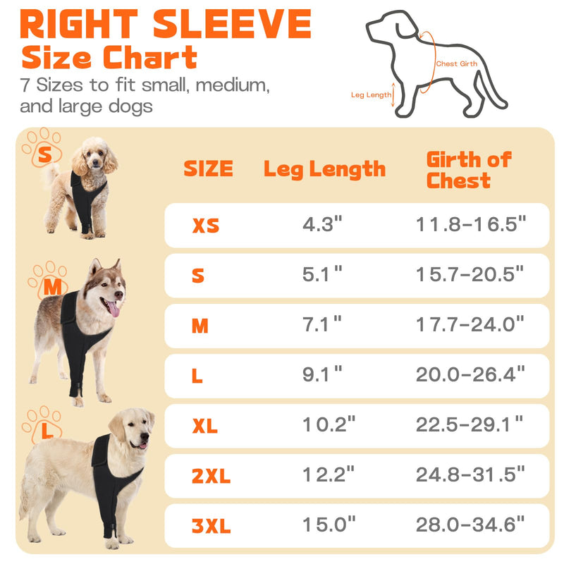 Dog Recovery Sleeve for Front Leg, Breathable Dog Leg Sleeve Stops Licking Wound Protection Fits Small Medium Large Dogs Right Front Leg, 2XL - PawsPlanet Australia