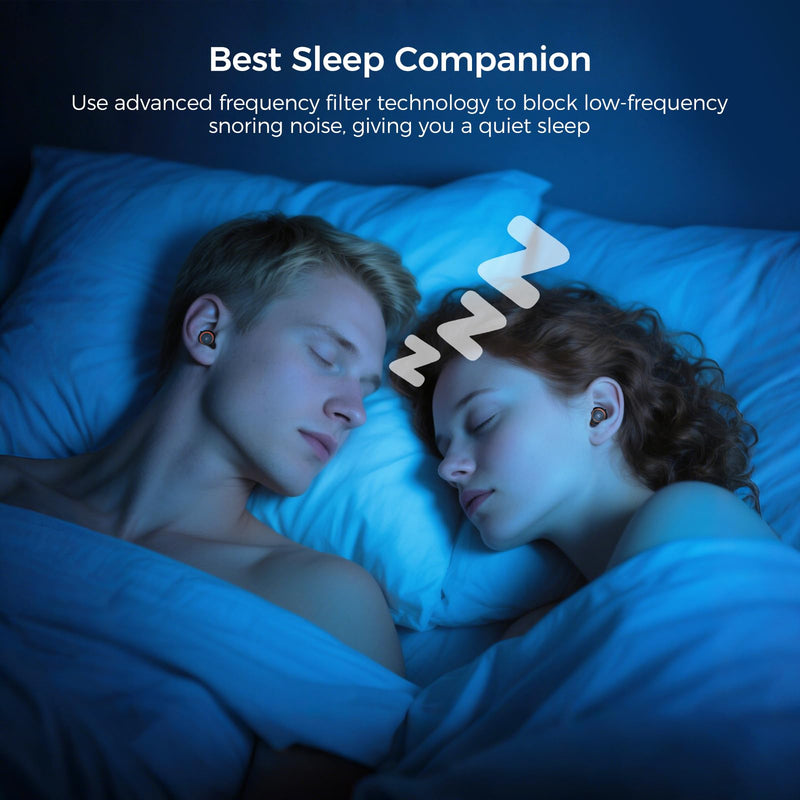[Australia] - Senvok Ear Plugs for Sleeping Noise Cancelling with 50dB NRR - 3 Adjustable Noise Reduction Levels - Soft Reusable Silicone Hearing Protection Earplugs for Sleep, Work, Travel (Black) Black 