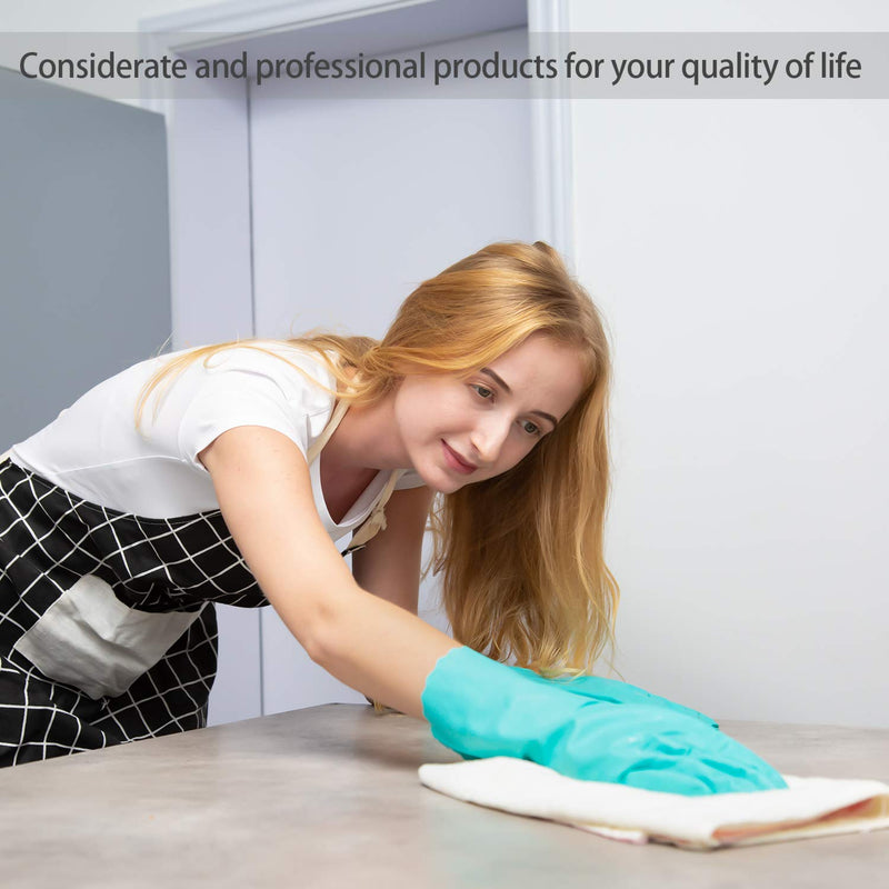[Australia] - Elgood Reusable Dishwashing Cleaning Gloves with Latex free, Cotton lining,Kitchen Gloves 2 Pairs,Purple+blue Purple+blue Medium (Pack of 2) 