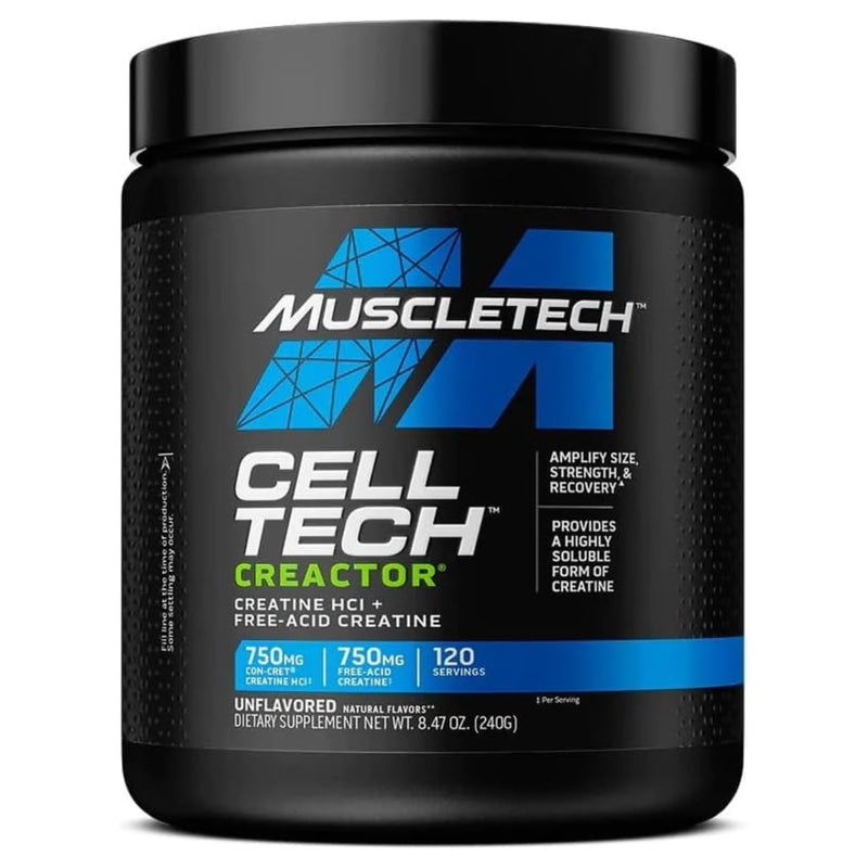 [Australia] - MuscleTech Cell-Tech Creactor Creatine HCl Powder,Post Workout Muscle Builder for Men & Women ,Creatine Hydrochloride + Free-Acid,Unflavored (120 Servings),8.47 oz Unflavored 8.47 Ounce (Pack of 1) 