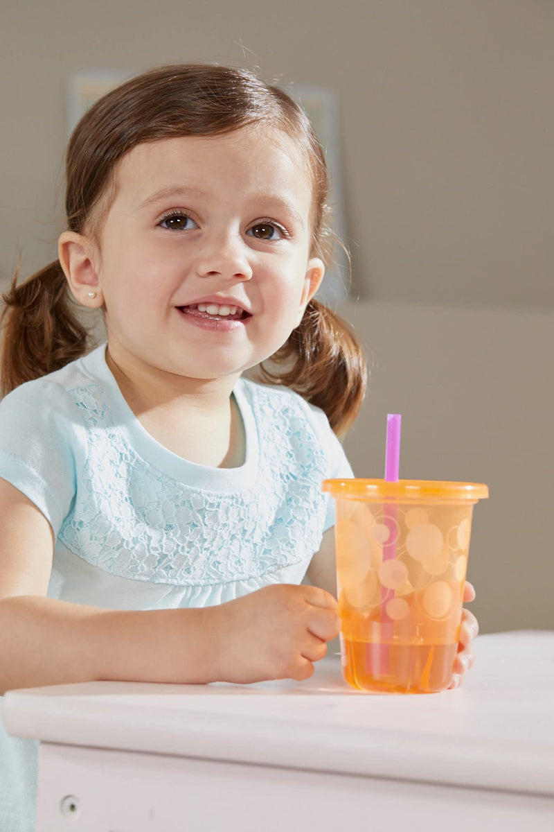[Australia] - The First Years Take & Toss Toddler Straw Cups - Spill Proof and Dishwasher Safe Toddler Cups with Straws - Toddler Feeding Supplies - 10 Oz - 4 Count Neon Rainbow one size 
