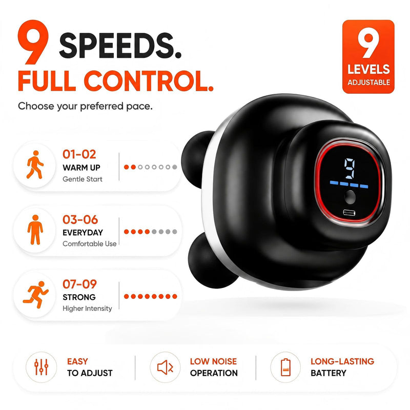 Massage Gun – Electric Body Massager with 4 Heads, Handheld Percussion Muscle Massager, Deep Tissue Back Massager for Muscle Relaxation, Powerful Full Body Electric Massager Tool for Men and Women