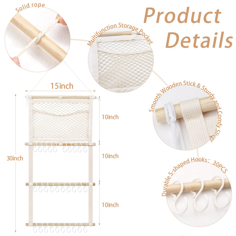 [Australia] - kangaroo Headband Holder Hair Bows Organizer for Baby Girls Large Capacity Bow Holder Hair Accessories Wall Hanging Organizer for Toddler Baby Girl Nursery Room Decor (White) White 