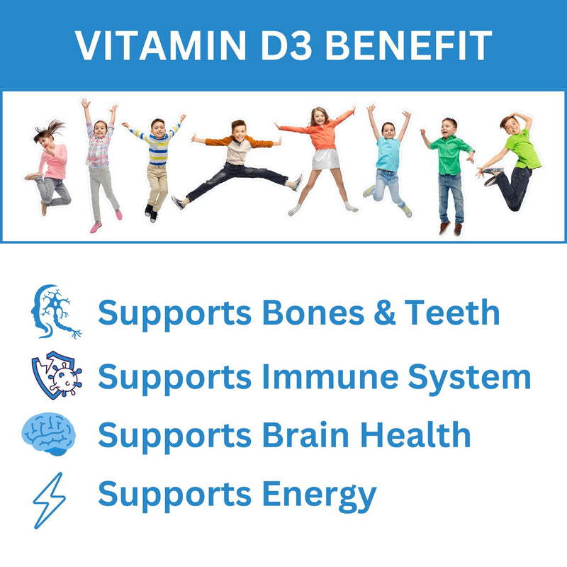 Greenfield Nutritions Halal Vitamin D3 for Kids – 1000 IU – 90 Gummies | Chewable Kids Vitamin D Supplement Supports Bone and Immune System | Non-GMO, Gelatin-Free, Gluten-Free