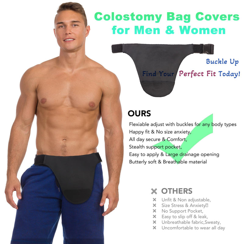 [Australia] - Ostomy Belts for Men and Women Adjustable Stealth Belt for Ostomy Bag Men Women Breathable Ostomy Colostomy Bag covers for Women Colostomy Supplies 