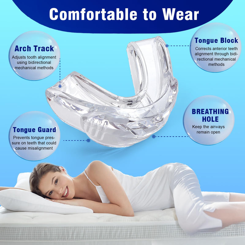[Australia] - Anti-Snoring Mouthpiece, Snoring Solution for Men and Women (OTC use) -L006 White Large 