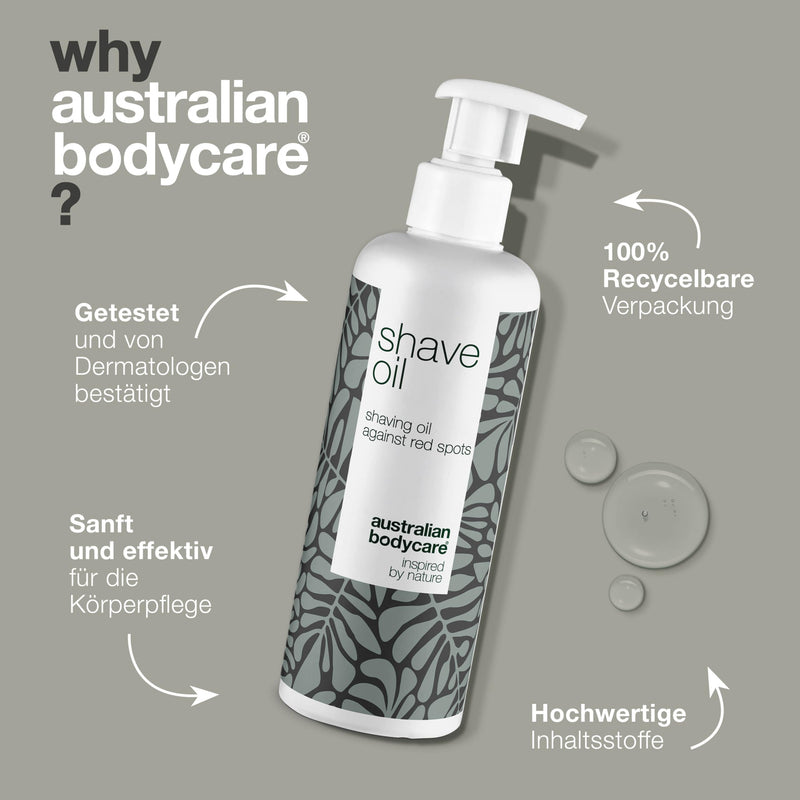 [Australia] - Shaving oil for the whole body - Shaving Oil (250 ml) Shaving oil against irritation, redness and razor bumps - The result: smooth, gentle, with pleasingly less irritation and redness 