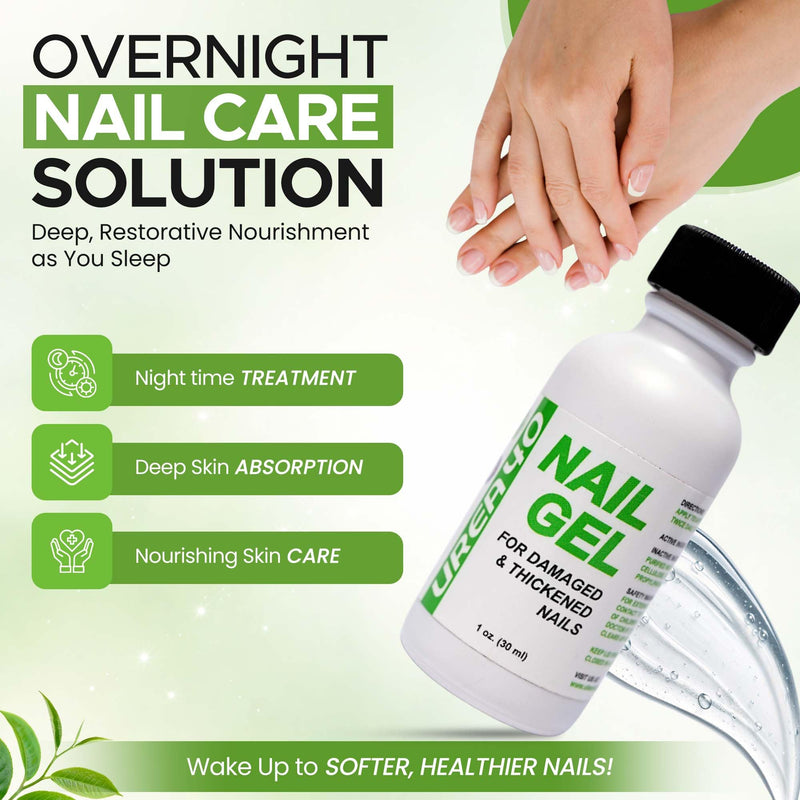 Urea Nail Gel - Softens Cracked Heel Calluses & Thick Toenails (Urea 40%) | Urea Nail gel to Repairs Damaged, Yellow, Discolored Nails – Highly Effective & Quick-Dry Fingernails & Toenail Treatment Green