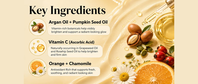 Organic Vitamin C Serum for Face, Hydrating Face Oil with Argan, Grapeseed, Rosehip & Pumpkin Seed Oils, Anti Aging Skin Care for Wrinkles & Fine Lines, Vegan Alcohol Free, 1 oz 1 Fl Oz (Pack of 1)