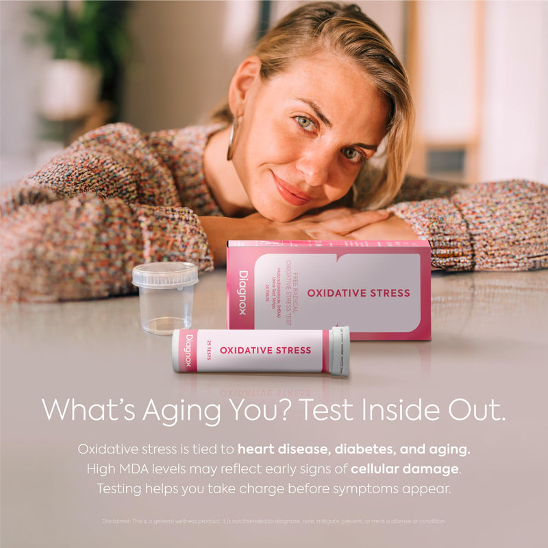 [Australia] - Oxidative Stress Test ‚Äì at Home Urine MDA Test Strip | Free Radical & Antioxidant Marker | Wellness, Longevity & Vitality Test | Fast Results in 3 Mins | 25 Self Tests 